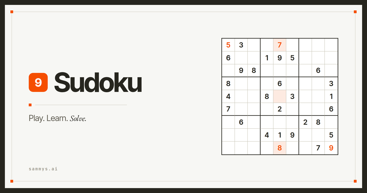 Sudoku — Unlimited puzzles at four levels, with hints that teach as you go.